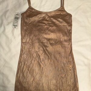 BKE Women’s Metallic Gold Snake Print Tank Top NWT